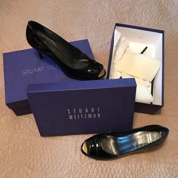 Stuart Weitzman Shoes - Stuart Weitzman Size 10N Black Patent Heels